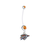 Oklahoma City Thunder Pregnancy Maternity Orange Belly Button Navel Ring - Pick Your Color