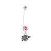 Oklahoma City Thunder Pregnancy Maternity Pink Belly Button Navel Ring - Pick Your Color