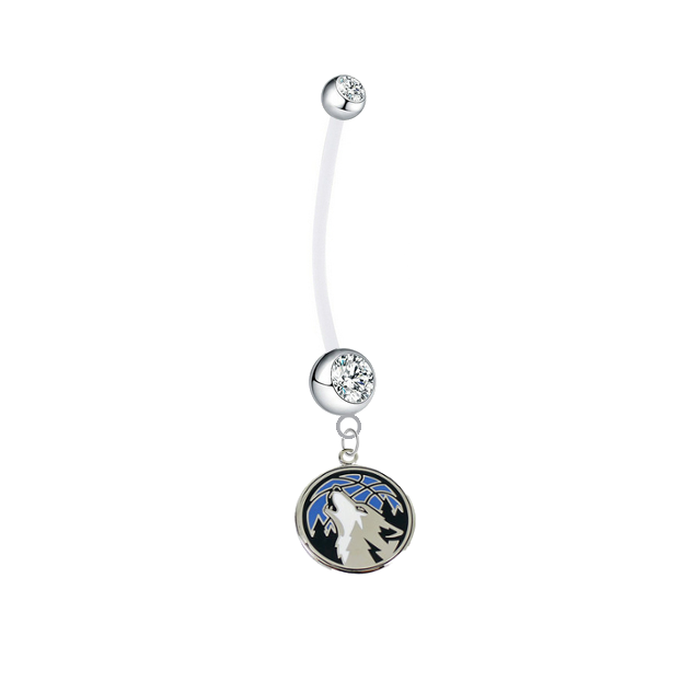 Minnesota Timberwolves Boy/Girl Clear Pregnancy Maternity Belly Button Navel Ring