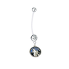 Minnesota Timberwolves Pregnancy Maternity Clear Belly Button Navel Ring - Pick Your Color