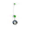 Minnesota Timberwolves Pregnancy Maternity Green Belly Button Navel Ring - Pick Your Color