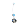Minnesota Timberwolves Boy/Girl Pregnancy Light Blue Maternity Belly Button Navel Ring