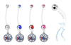 Philadelphia 76ers Pregnancy Maternity Belly Button Navel Ring - Pick Your Color