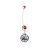 Philadelphia 76ers Pregnancy Maternity Red Belly Button Navel Ring - Pick Your Color