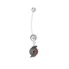 Portland Trail Blazers Pregnancy Maternity Clear Belly Button Navel Ring - Pick Your Color