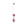 Houston Rockets Pregnancy Maternity Red Belly Button Navel Ring - Pick Your Color