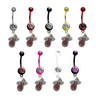 Miami Heat NBA Basketball Belly Button Navel Ring - Pick Your Color