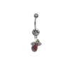 Miami Heat NBA Basketball Silver Belly Button Navel Ring - Pick Your Color