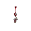 Miami Heat NBA Basketball Red Belly Button Navel Ring - Pick Your Color