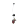 Miami Heat Pregnancy Maternity Black Belly Button Navel Ring - Pick Your Color