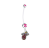 Miami Heat Pregnancy Maternity Pink Belly Button Navel Ring - Pick Your Color