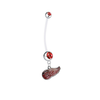 Detroit Red Wings Pregnancy Maternity Red Belly Button Navel Ring - Pick Your Color