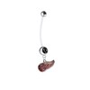 Detroit Red Wings Pregnancy Maternity Belly Black Button Navel Ring - Pick Your Color