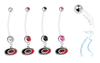 Carolina Hurricanes Pregnancy Maternity Belly Button Navel Ring - Pick Your Color