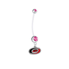 Carolina Hurricanes Pregnancy Maternity Pink Belly Button Navel Ring - Pick Your Color