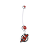 New Jersey Devils Pregnancy Maternity Red Belly Button Navel Ring - Pick Your Color