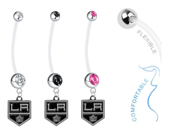 Los Angeles Kings Pregnancy Maternity Belly Button Navel Ring - Pick Your Color