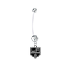Los Angeles Kings Pregnancy Maternity Clear Belly Button Navel Ring - Pick Your Color