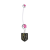 Vegas Golden Knights Boy/Girl Pink Pregnancy Maternity Belly Button Navel Ring