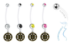 Boston Bruins Pregnancy Maternity Belly Button Navel Ring - Pick Your Color