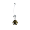 Boston Bruins Pregnancy Maternity Clear Belly Button Navel Ring - Pick Your Color