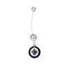 Winnipeg Jets Pregnancy Maternity Clear Belly Button Navel Ring - Pick Your Color