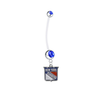 New York Rangers Pregnancy Maternity Blue Belly Button Navel Ring - Pick Your Color
