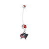 Columbus Blue Jackets Pregnancy Maternity Red Belly Button Navel Ring - Pick Your Color