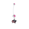 Columbus Blue Jackets Pregnancy Maternity Pink Belly Button Navel Ring - Pick Your Color