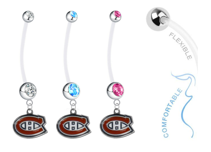 Montreal Canadiens Boy/Girl Pregnancy Maternity Belly Button Navel Ring
