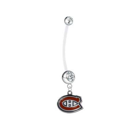 Montreal Canadiens Boy/Girl Clear Pregnancy Maternity Belly Button Navel Ring