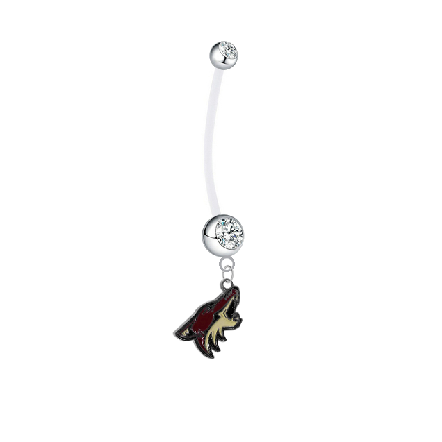 Phoenix Coyotes Boy/Girl Pregnancy Clear Maternity Belly Button Navel Ring