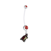 Phoenix Coyotes Pregnancy Maternity Red Belly Button Navel Ring - Pick Your Color
