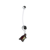 Phoenix Coyotes Pregnancy Maternity Black Belly Button Navel Ring - Pick Your Color