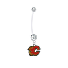 Calgary Flames Boy/Girl Clear Pregnancy Maternity Belly Button Navel Ring