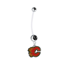 Calgary Flames Pregnancy Black Maternity Belly Button Navel Ring - Pick Your Color