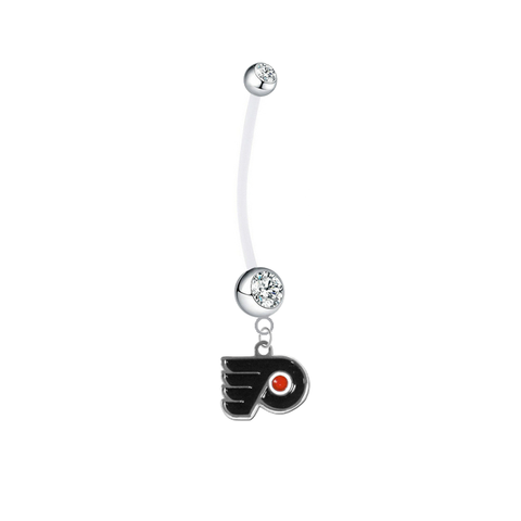 Philadelphia Flyers Clear Boy/Girl Pregnancy Maternity Belly Button Navel Ring