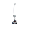 Colorado Avalanche Pregnancy Maternity Clear Belly Button Navel Ring - Pick Your Color