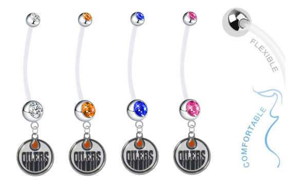 Edmonton Oilers Pregnancy Maternity Belly Button Navel Ring - Pick Your Color