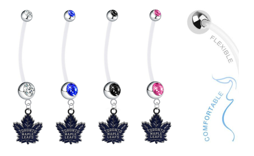 Toronto Maple Leafs Pregnancy Maternity Belly Button Navel Ring - Pick Your Color