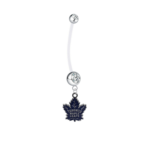 Toronto Maple Leafs Boy/Girl Clear Pregnancy Maternity Belly Button Navel Ring