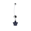 Toronto Maple Leafs Pregnancy Maternity Black Belly Button Navel Ring - Pick Your Color