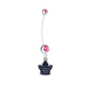 Toronto Maple Leafs Pregnancy Maternity Pink Belly Button Navel Ring - Pick Your Color