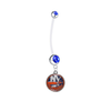 New York Islanders Pregnancy Maternity Blue Belly Button Navel Ring - Pick Your Color