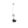 San Jose Sharks Pregnancy Maternity Clear Belly Button Navel Ring - Pick Your Color