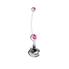 Vancouver Canucks Pregnancy Maternity Pink Belly Button Navel Ring - Pick Your Color