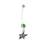Dallas Stars Pregnancy Maternity Green Belly Button Navel Ring - Pick Your Color