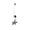 Dallas Stars Pregnancy Maternity Black Belly Button Navel Ring - Pick Your Color