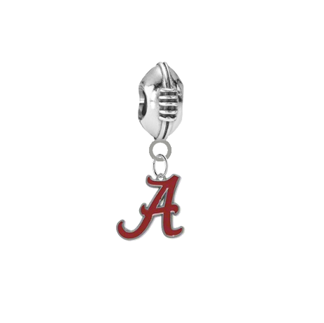 Alabama Crimson Tide Football European Bracelet Charm (Pandora Compatible)