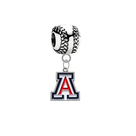 Arizona Wildcats Softball European Bracelet Charm (Pandora Compatible)